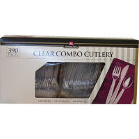 Cutlery Pack with Plastic Forks Spoons Knives360 Ct nq - Click Image to Close